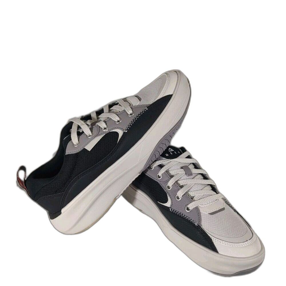 REEF Fanning Men's 9.5 Black Silver CJ7993-61 Bottle Opener Sneakers NWOB